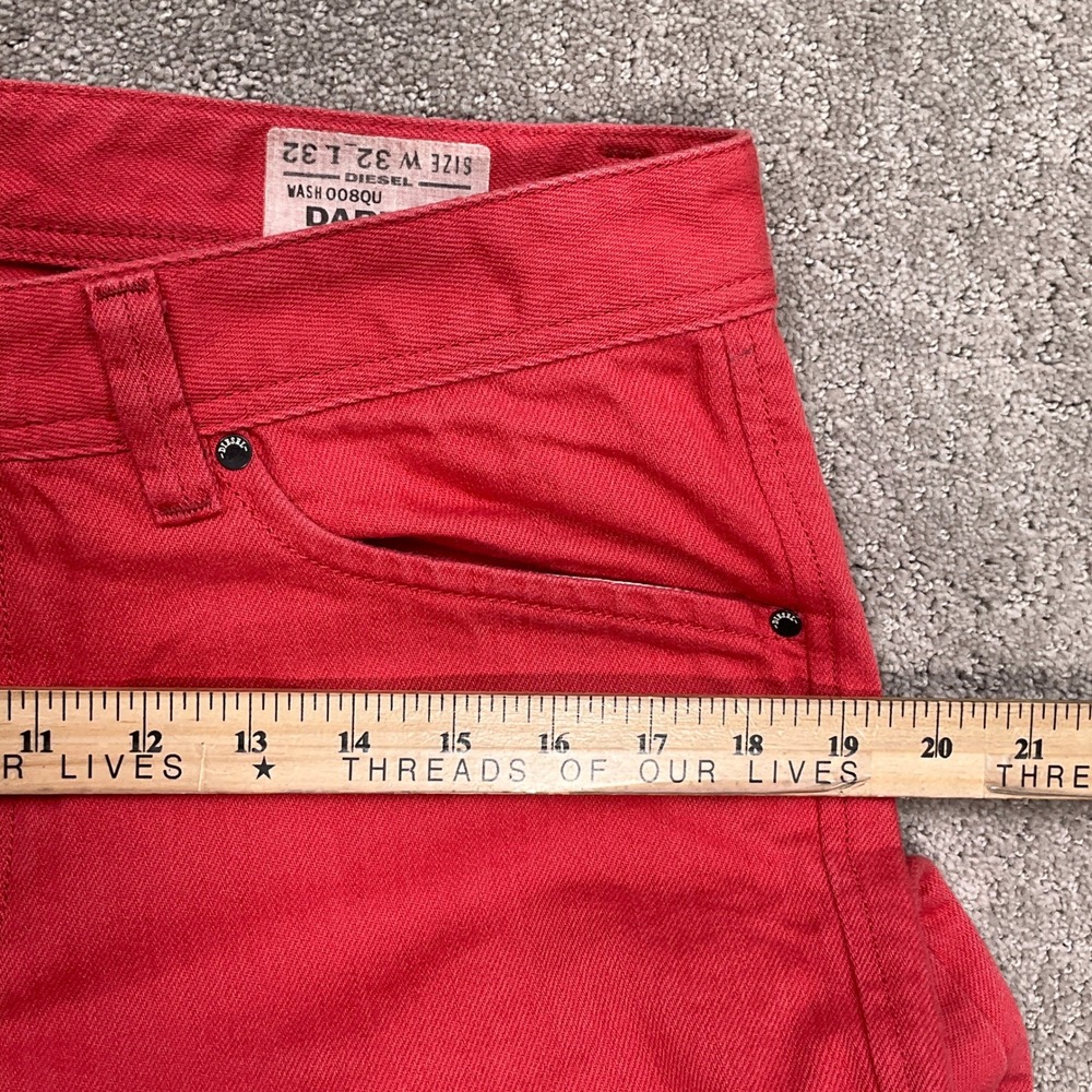 Diesel Red Slim Men Jeans - Picture 7 of 13